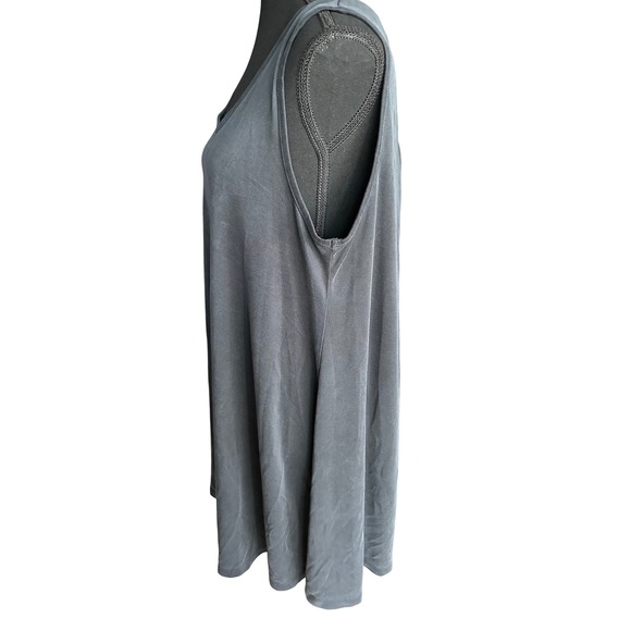 Sigrid Olsen shift dress gray size‎ large sleeveless knee length backless detail - Picture 2 of 5